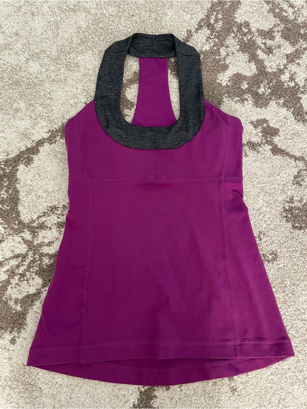 Vintage Lululemon Athletic Tank Top Block Color Plumb & Gray